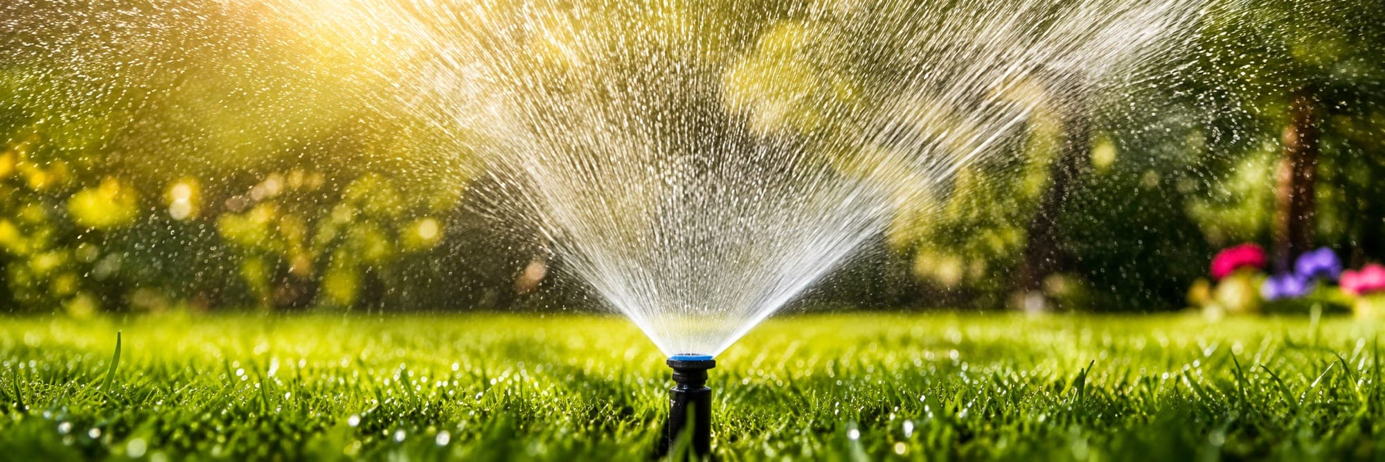 Irrigation system installed in a residential landscape